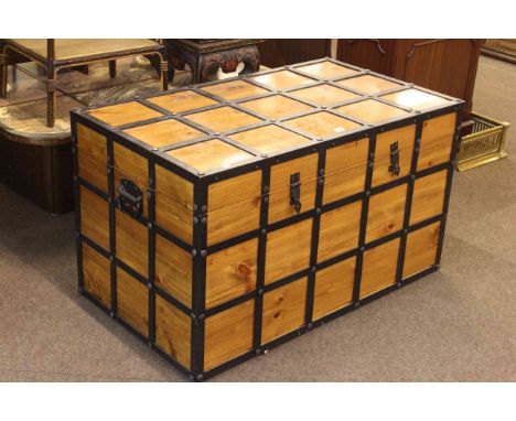 Large iron bound trunk