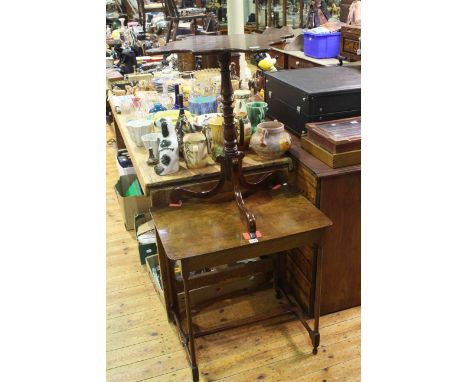 Mahogany shaped top tripod occasional table and 19th Century mahogany side table (2)