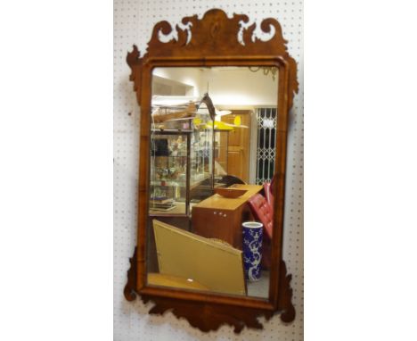 A George III design mahogany Vauxhall type wall mirror, 86cm high
