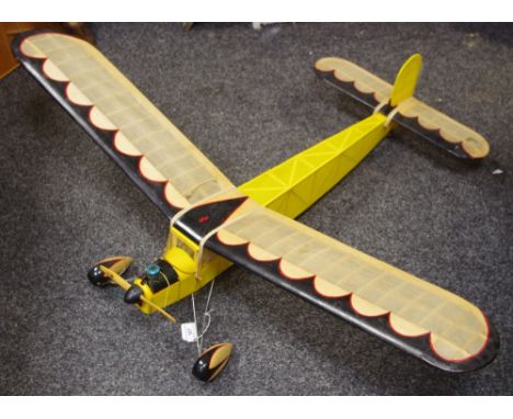 Model aircraft - a scratch built Vic Smeed's Poppet free flight model aircraft built  by Chris Edwards (CRE monogram) finishe
