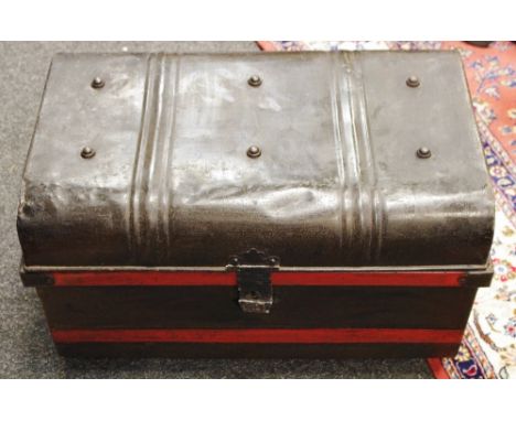A tin trunk