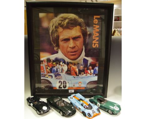 Autoart Steve Mcqueen Collection 1:18 Porsche 917 no.20; others including a Jaguar XJ13 and Jaguar XKSS; a Shelby Collectible