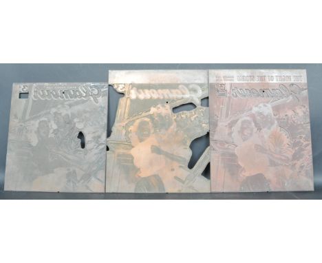 A collection of three vintage 20th century advertising point of sale copper. Prints include The Night of The Storm / Romantic
