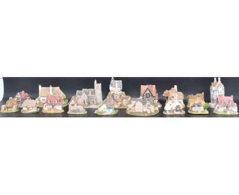 A collection of vintage late 20th century Lilliput Lane ceramic cottages comprising of St Lawrence Cottage, Dale Head, John K