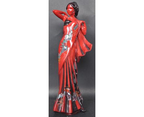 A Royal Doulton flambe figure, 'Eastern Grace', HN 3683, limited edition ceramic porcelain figurine No. 1443 / 2500 depicting