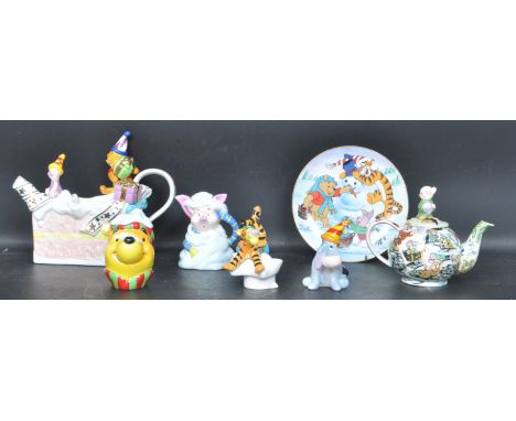 A collection of six Paul Carew Disney Showcase Collection novelty teapots and other ceramic pieces to include; Limited Editio