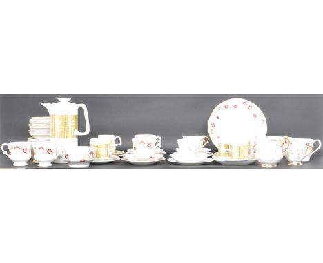 A group of three 20th century vintage ceramic porcelain tea services. The collection comprising of a Royal Albert Braemar pat