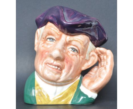 A vintage 20th century Royal Doulton ' Ard of Earing ' toby jug D6591 having a purple tricorn with green and white clothing. 