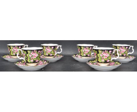 A vintage 20th century Royal Albert Provincial Flowers pattern tea service comprising of six cup sand saucers. The tea servic