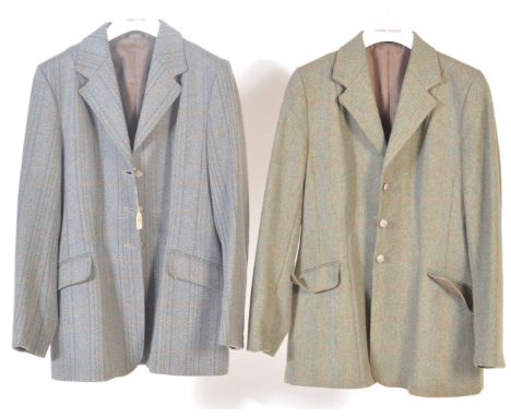 Two vintage 20th century Ladies wool Hacking jackets. Both size 38. Makers label Caldene for both.