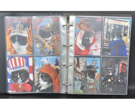 A collection of vintage 20th century postcards comprising of mostly humorous Cat related postcard comprising of cats dressed 