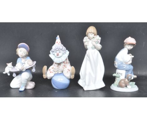 A collection of four ceramic porcelain Spanish Lladro entitled 'My Best Friend' - figurine model number 5401, Lladro Collecto