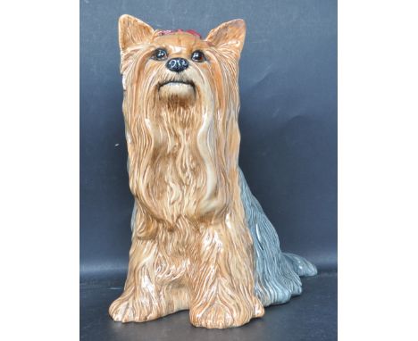 A vintage retro 20th century circa 1970’s Beswick Yorkshire Terrier model No. 2377 from Fireside Models designed by Graham To
