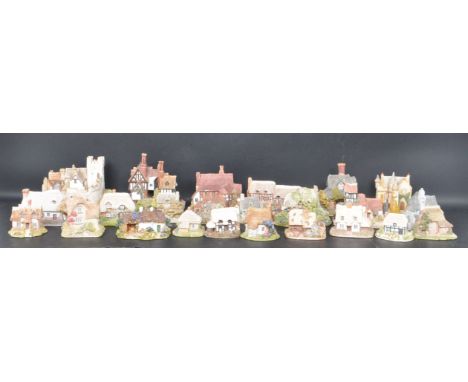 A large collection of vintage 20th century Lilliput Lane comprising of Ship Inn, Ostlers Keep, Moonlight Cove, Hops House, Th
