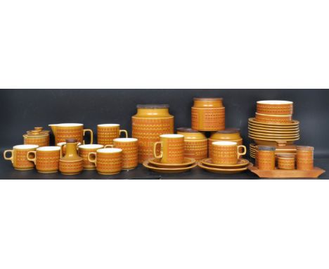 A large dinner service / tea service by Hornsea in Saffron pattern. The tea set / dinner service comprising of cups, saucers,