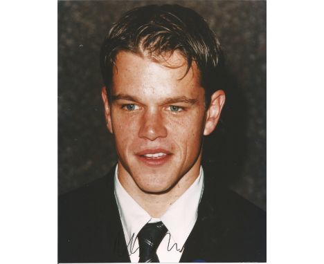 Matt Damon signed 10x8 colour photograph. Damon is a well-known Hollywood actor who has stared in films such as Sci-fi/politi