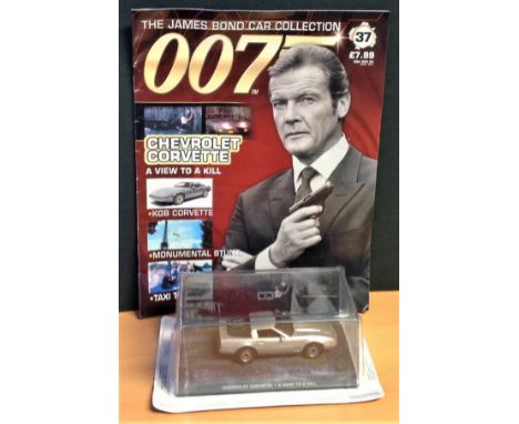 James Bond car collection edition no 37 Chevrolet Corvette scale Model from A View To A Kill comes complete with magazine.. G