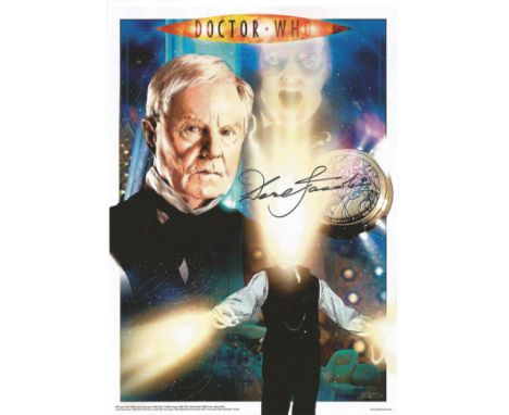 Derek Jacobi signed 12x8 colour promo photograph taken as Jacobi plays the fifth version of the Master in Doctor Who. Good co