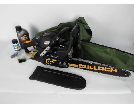 McCulloch - A petrol chainsaw, model CS35S, contained in carry bag.

All items must be paid for and collected (or shipped whe