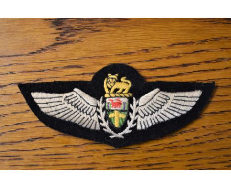  Rhodesian Air Force Pilots Wings Copy Cloth Patch