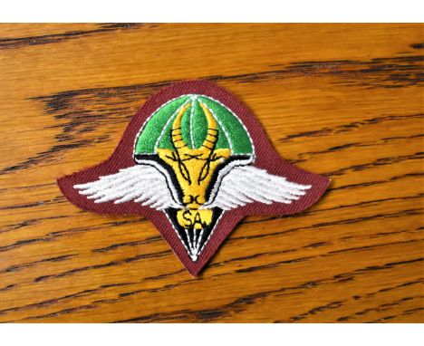South African Army 1st Parachute Battalion Cloth Patch, likely a later copy. 
