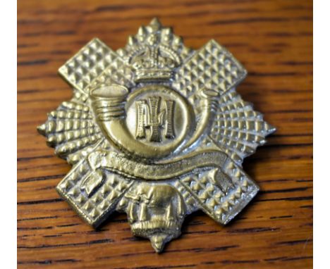 The Highland Light Infantry 5th, 7th and 8th Battalions WWI Territorial Cap Badge (Gilding-metal), two lugs, distinguished by
