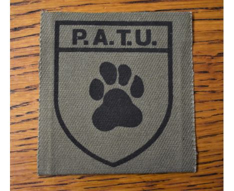 British South Africa Police Anti Terrorist Unit arm patch (PATU)