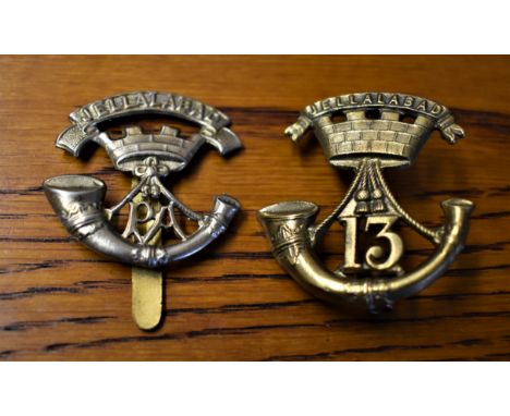 13th Prince Albert's (Somerset Light Infantry) Victorian Glengarry Badges (Gilding-metal and White-metal) and Forage Cap Badg
