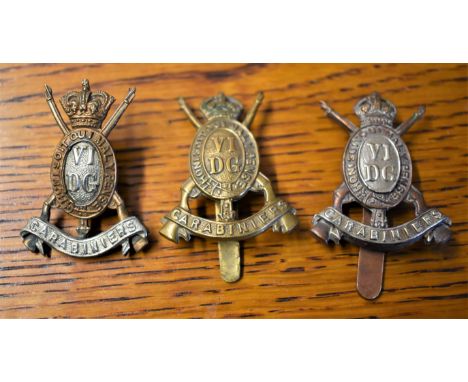 The 6th Dragoon Guards (Carabiniers) Cavalry Field-Service Cap Badge (Bi-metal) two lugs, first type with QVC. K&amp;K: 746.-