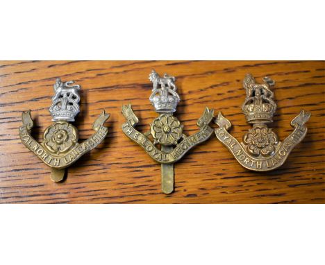 Loyal North Lancashire Regiment WWI Cap Badge (Bi-metal), Slider. K&amp;K: 664-Loyal North Lancashire Regiment Officers WWI C