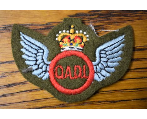 British Royal Army Service Corps EIIR 'Q.A.D.I.' Qualified Air Despatch Instructor Wings