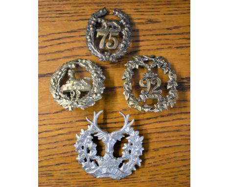 75th &amp; 92nd (First and Second Types) Gordon Highlanders Regt of Foot Glengarry Badges and later Gordon Highlanders Glenga