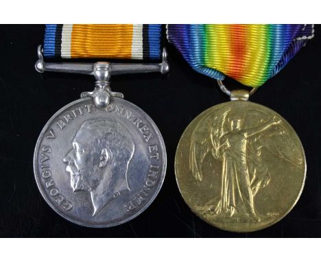 A WW I British War and Victory pair, naming 27569. PTE. G.H. LESTER. GLOUC. R. (2)