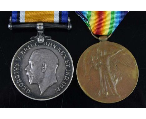 A WW I British War and Victory pair, naming 22108. PTE. J. SMITH. R. WAR. R. (2)