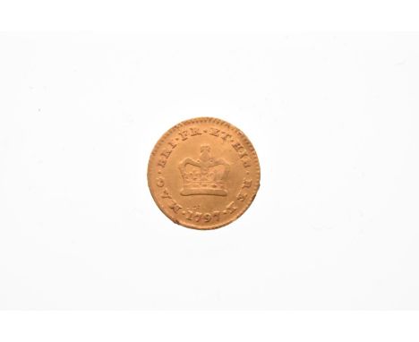 United kingdom - George III (1760 -1820) , Gold 1/3 / Third Guinea, dated 1797, Laureate portrait right ./. Central crown, da