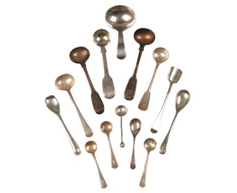 A GEORGE III SILVER CADDY SPOON London 1811, attributed to William Eaton (over stamped), of plain form with oval bowl; togeth