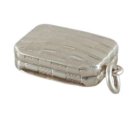 A GEORGE IV SILVER VINAIGRETTEby John Thropp, Birmingham 1815, of woven bamboo case style, with ring and filigree internal gr