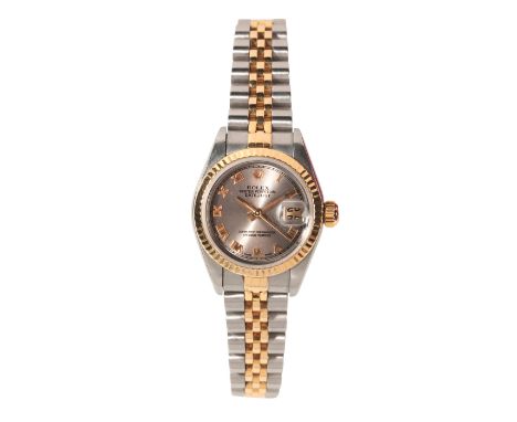 ROLEX OYSTER PERPETUAL DATEJUST: A LADY'S WRISTWATCHin yellow gold and stainless steel, with automatic 2235 movement, model r