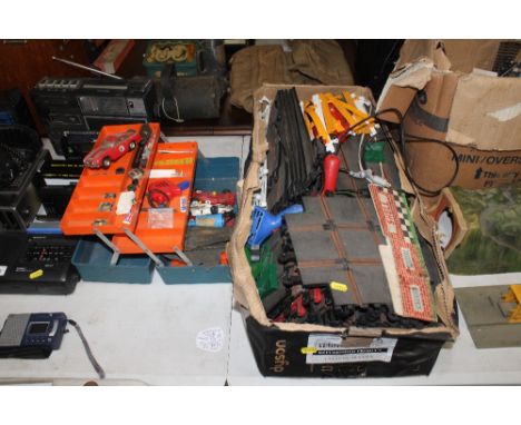 A quantity of vintage Scalextric sold as a collectors item