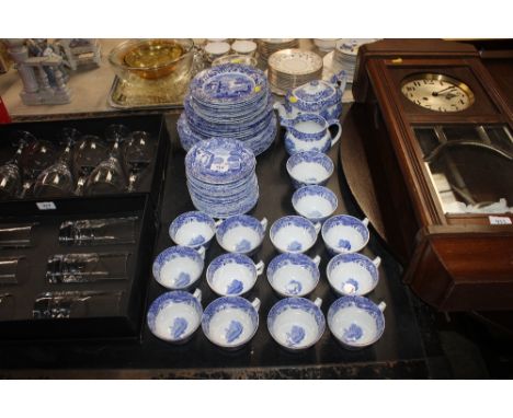 A quantity of Copland Spode blue & white dinner ware 