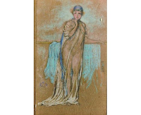 After James Abbot McNeill Whistler (1834-1903) American. "The Purple Cap", Lithograph, in a Period Frame, 9.5" x 5.5".