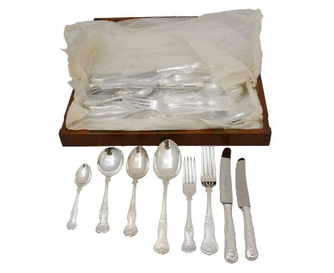 A collection of silver-plated wares, to include a silver-plated canteen of cutlery, King's pattern, six place settings, in a 
