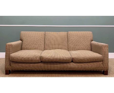 RALPH LAUREN TARTAN THREE SEATER SOFA, with nailhead trim detail, 186cm w
Comments: minor rips to top of sofa, one arm heavil