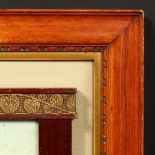 A Secessionist style frame, rebate size - 6.75" x 8.75" (17 x 22cm), and a continental polished
