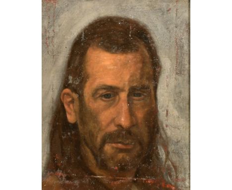 Portrait of a man with a beard, oil on canvas, 10" x 8.5".