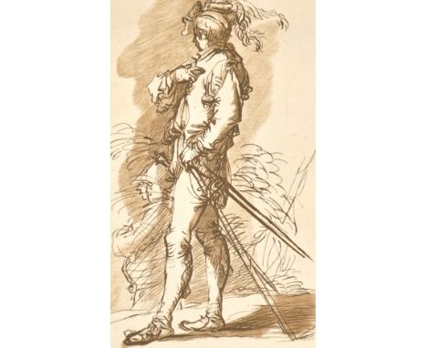 A collection of small Old Master etchings, mainly figure studies, largest 7" x 5", (qty) (unframed).