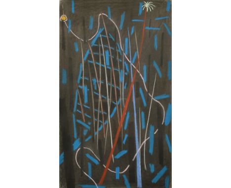 A. Southall (Australian) Untitled abstract composition in red and blue, lithograph, signed in pencil and dated '88, 34.75" x 
