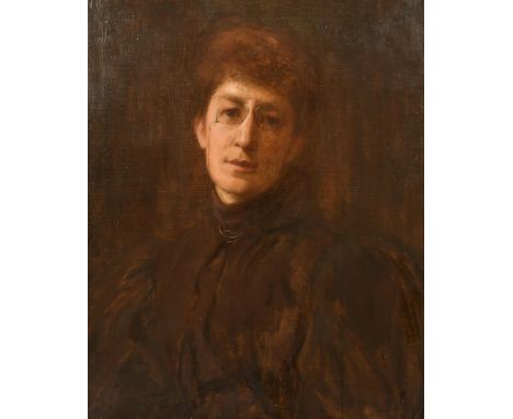 Early 20th Century, Portrait of a lady wearing spectacles, oil on canvas, 24" x 20", (unframed).
