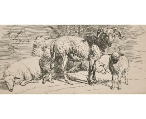 A group of Old Master prints depicting animals, from 1.75" x 3.75" to 5.5" x 8". (unframed) (9).