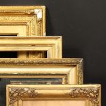 A 19th Century hollow frame and three other 19th Century frames, various sizes, (a/f) (4).